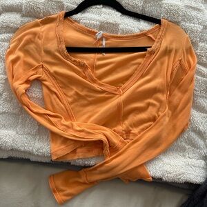 Urban outfitters Orange Long Sleeve Top